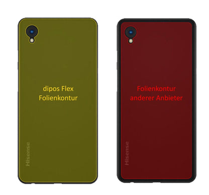 2x 3D Full Cover Schutzfolie für HiSense A5 Rückseite