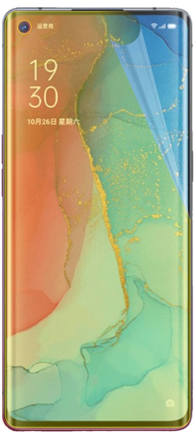 2x 3D Full Cover Schutzfolie für Oppo Reno3 Pro 5G