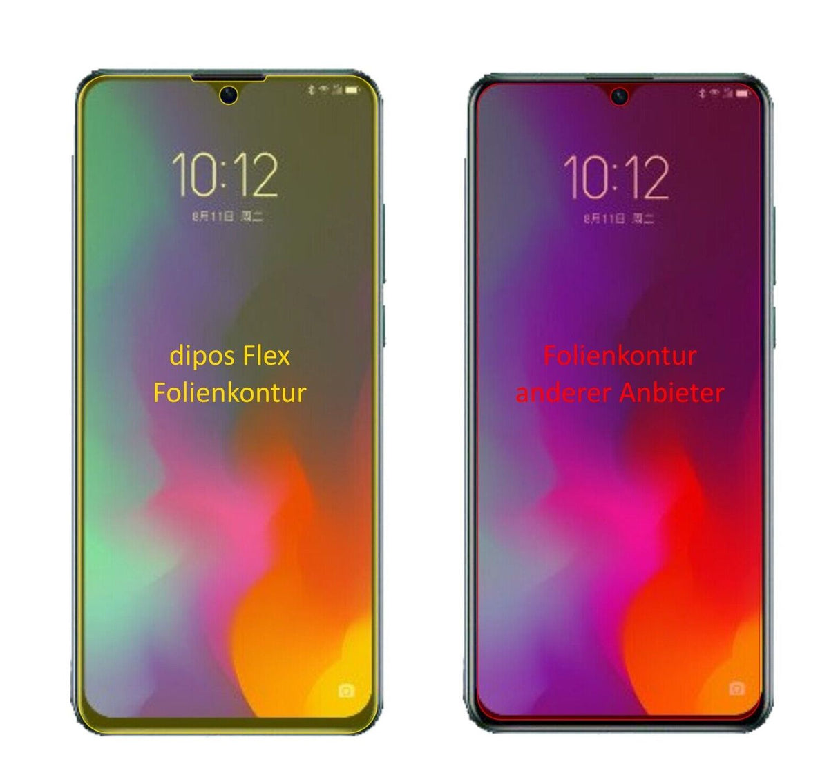 2x 3D Full Cover Schutzfolie für Lenovo Z6