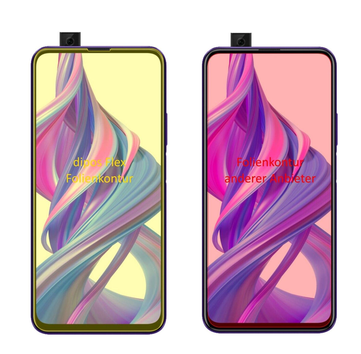 2x 3D Full Cover Schutzfolie für Honor 9X