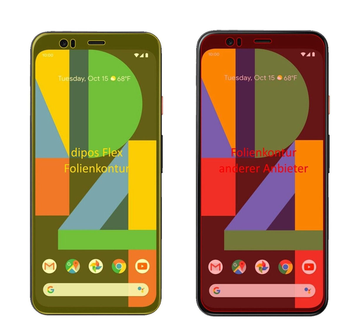 2x 3D Full Cover Schutzfolie für Google Pixel 4