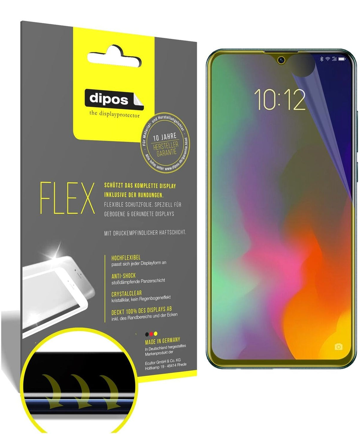 2x 3D Full Cover Schutzfolie für Lenovo Z6 Lite
