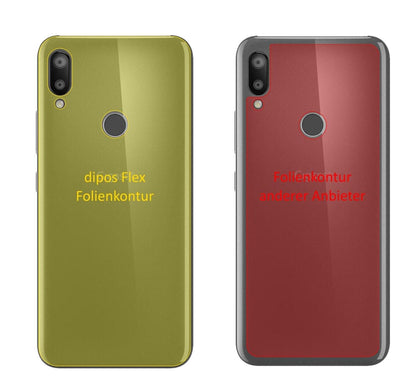 2x 3D Full Cover Schutzfolie für Gigaset GS190 Rückseite