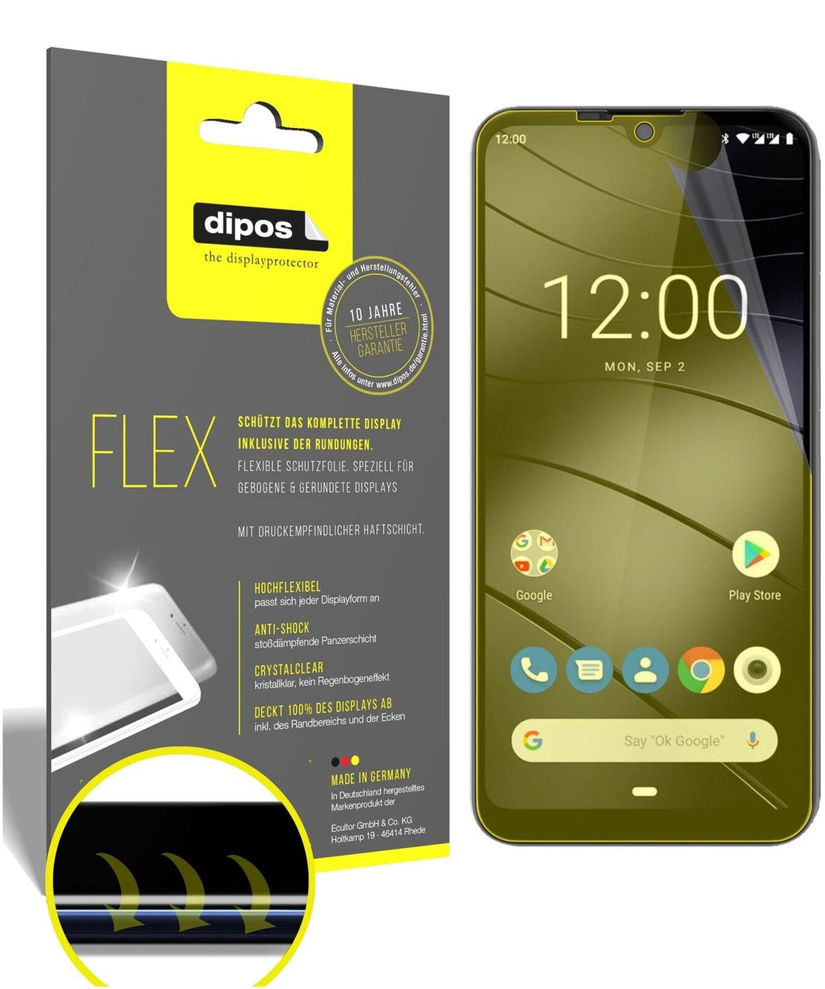 2x 3D Full Cover Schutzfolie für Gigaset GS190