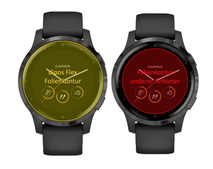 2x 3D Full Cover Schutzfolie für Garmin Vivoactive 4s (40mm)