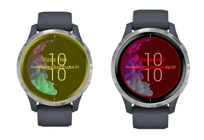 2x 3D Full Cover Schutzfolie für Garmin Venu (43mm)