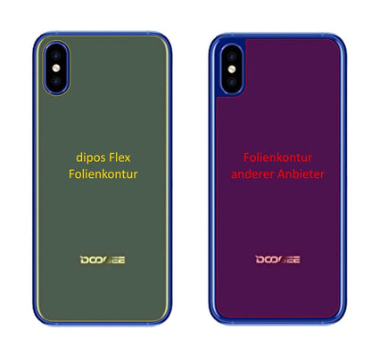2x 3D Full Cover Schutzfolie für Doogee X50L Rückseite