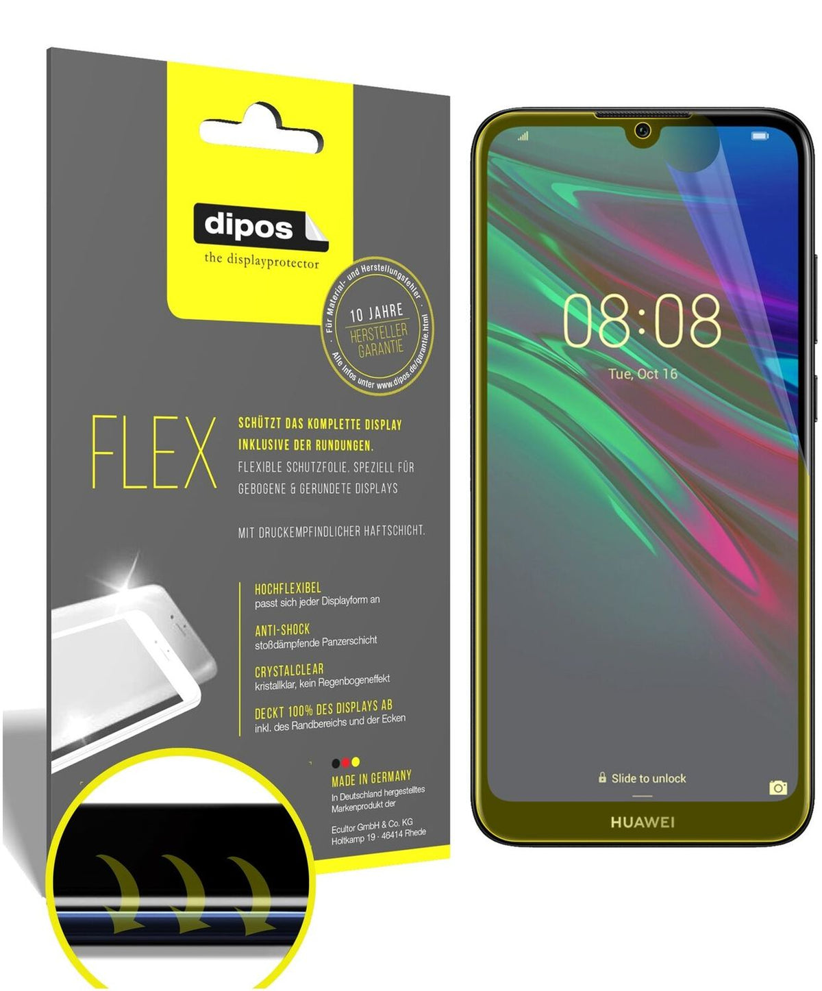 2x 3D Full Cover Schutzfolie für Huawei Y6 Prime (2019)