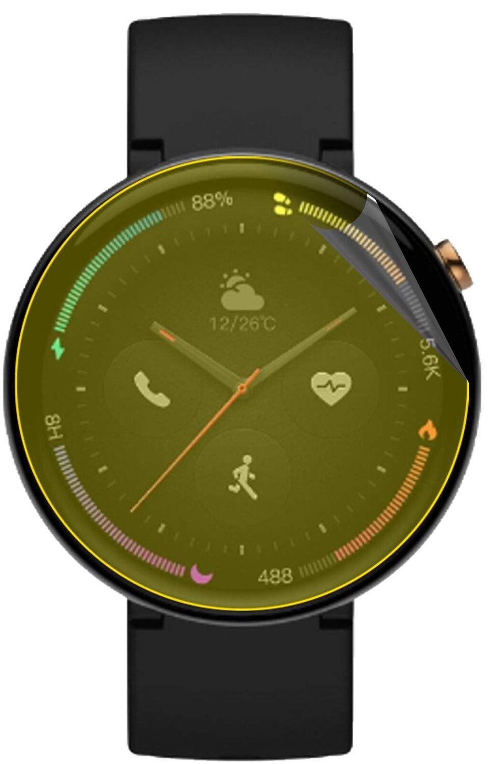 2x 3D Full Cover Schutzfolie für Amazfit Verge 2