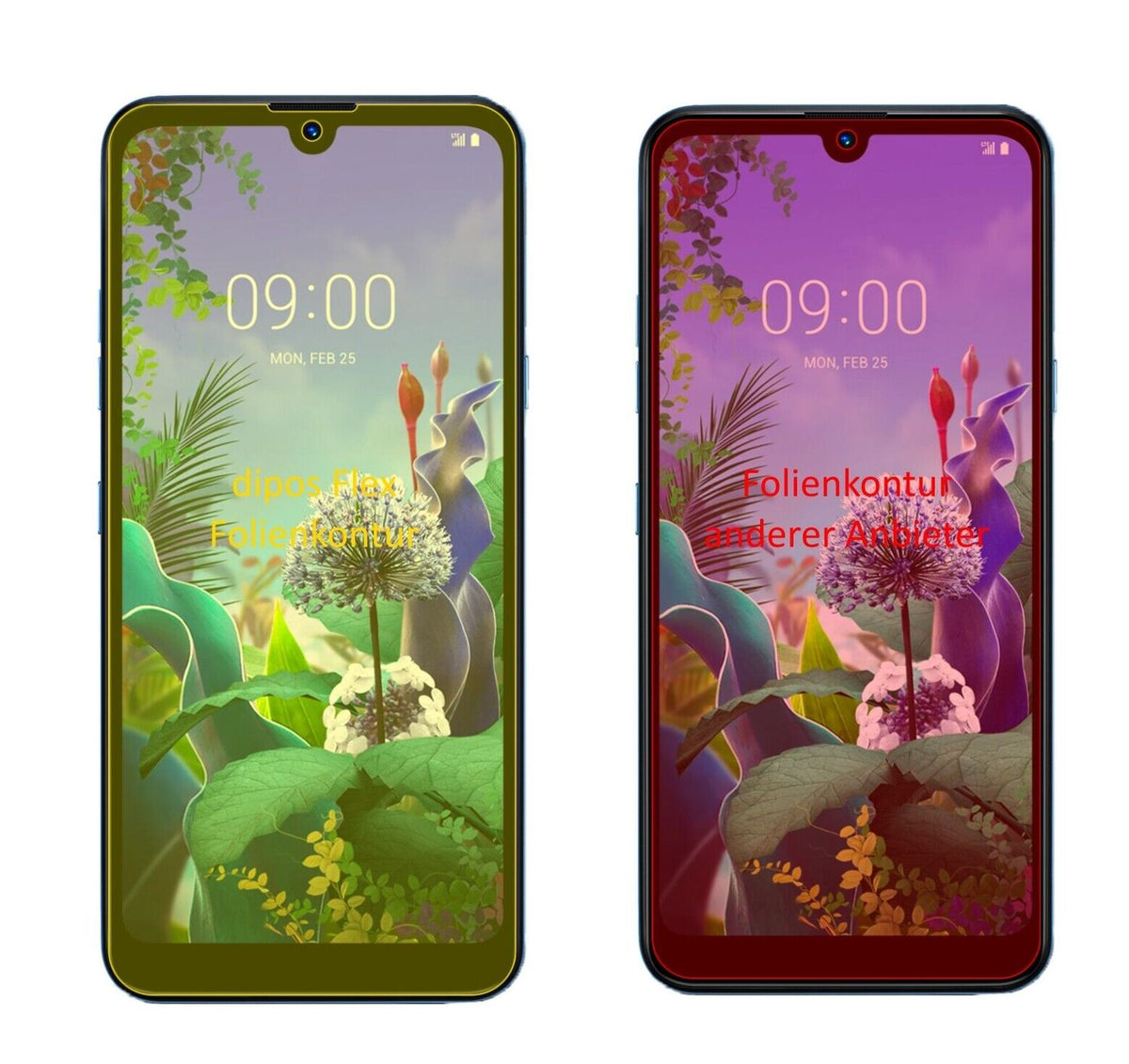 2x 3D Full Cover Schutzfolie für LG X6