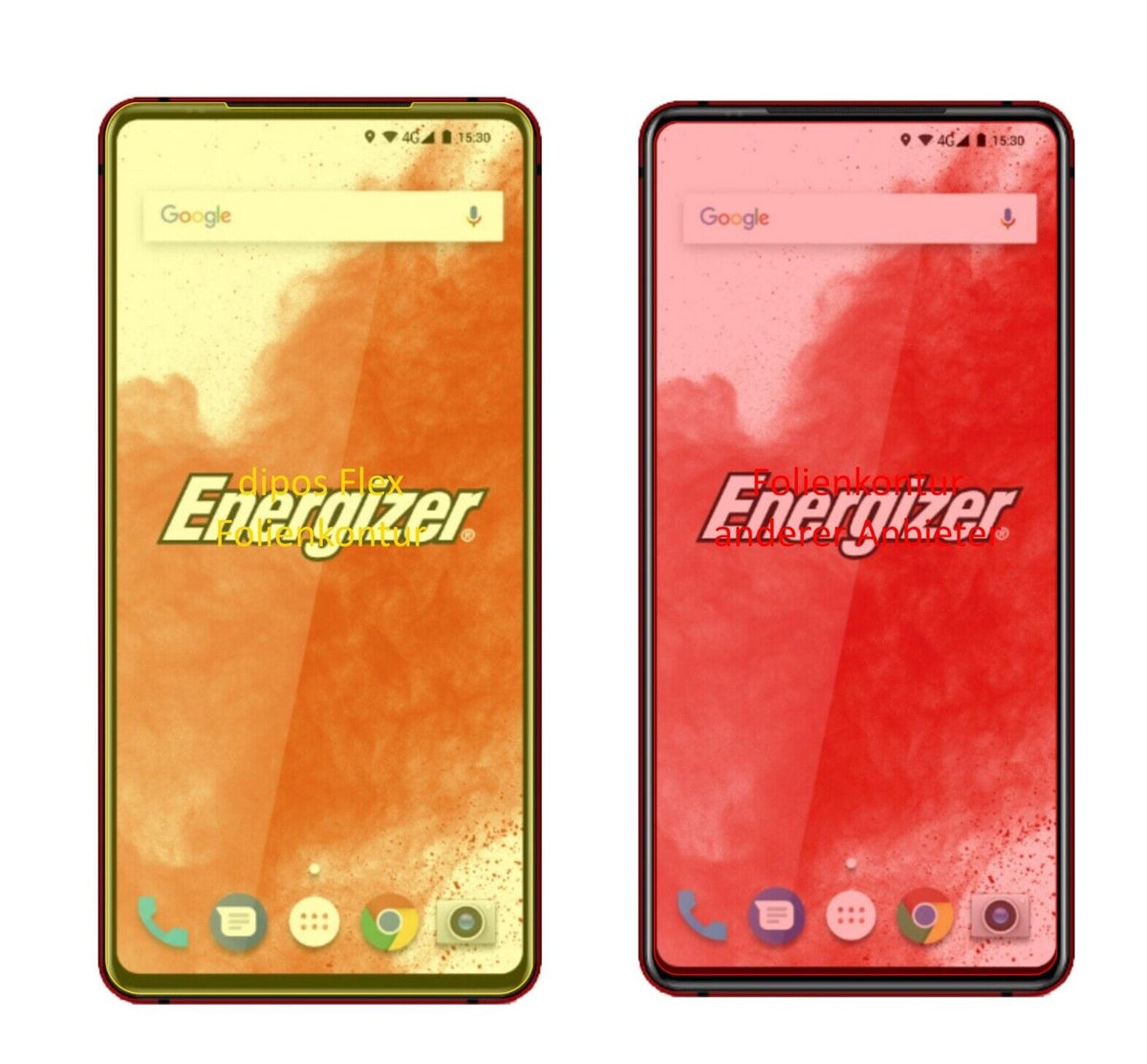 2x 3D Full Cover Schutzfolie für Energizer Power Max P18K Pop