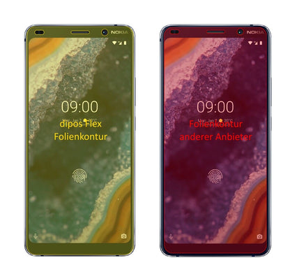 2x 3D Full Cover Schutzfolie für Nokia 9 PureView
