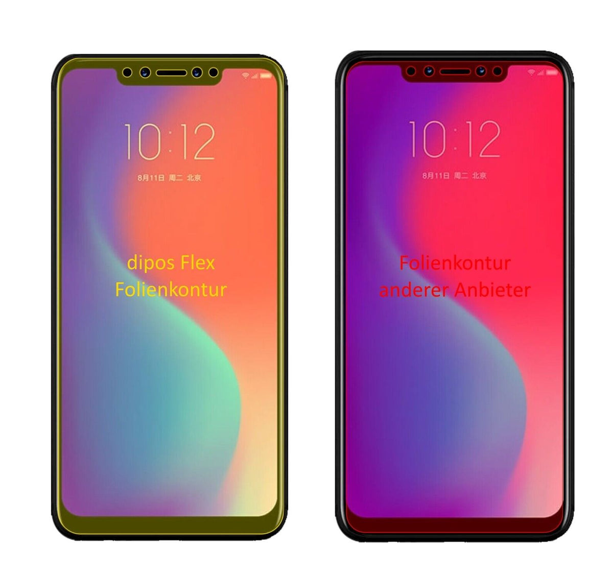 2x 3D Full Cover Schutzfolie für Lenovo S5 Pro