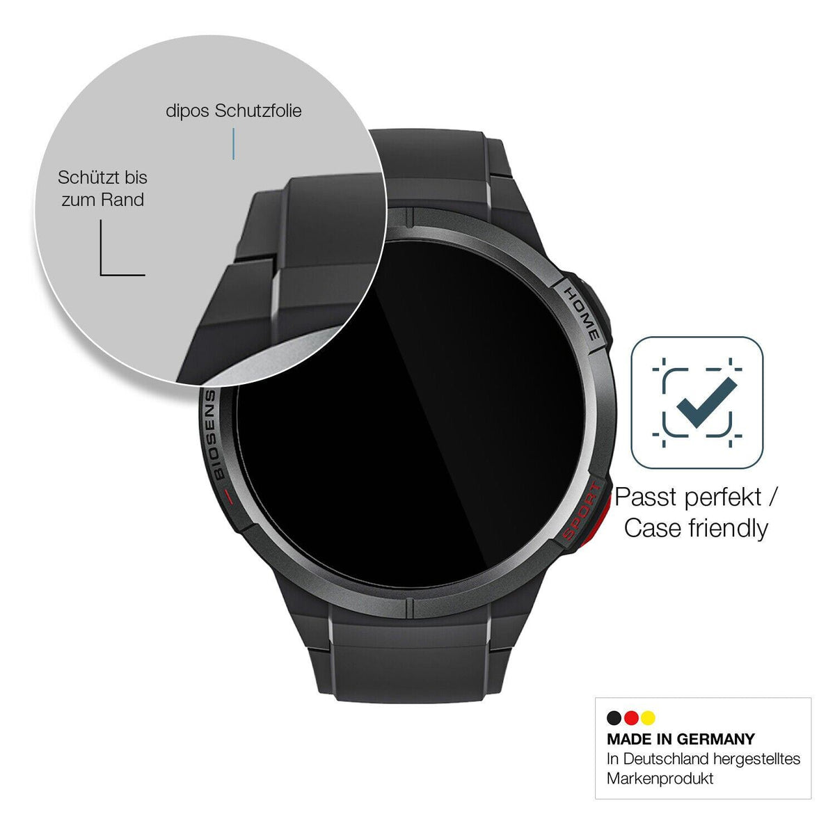 1x 9H Schutzfolie für Mibro Watch GS Panzerfolie