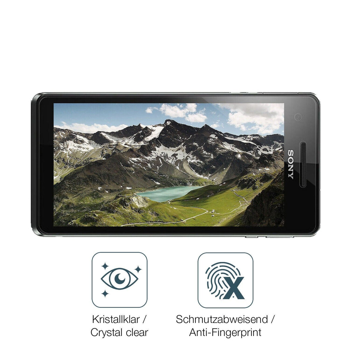 1x 9H Schutzfolie für Sony Xperia V Panzerfolie