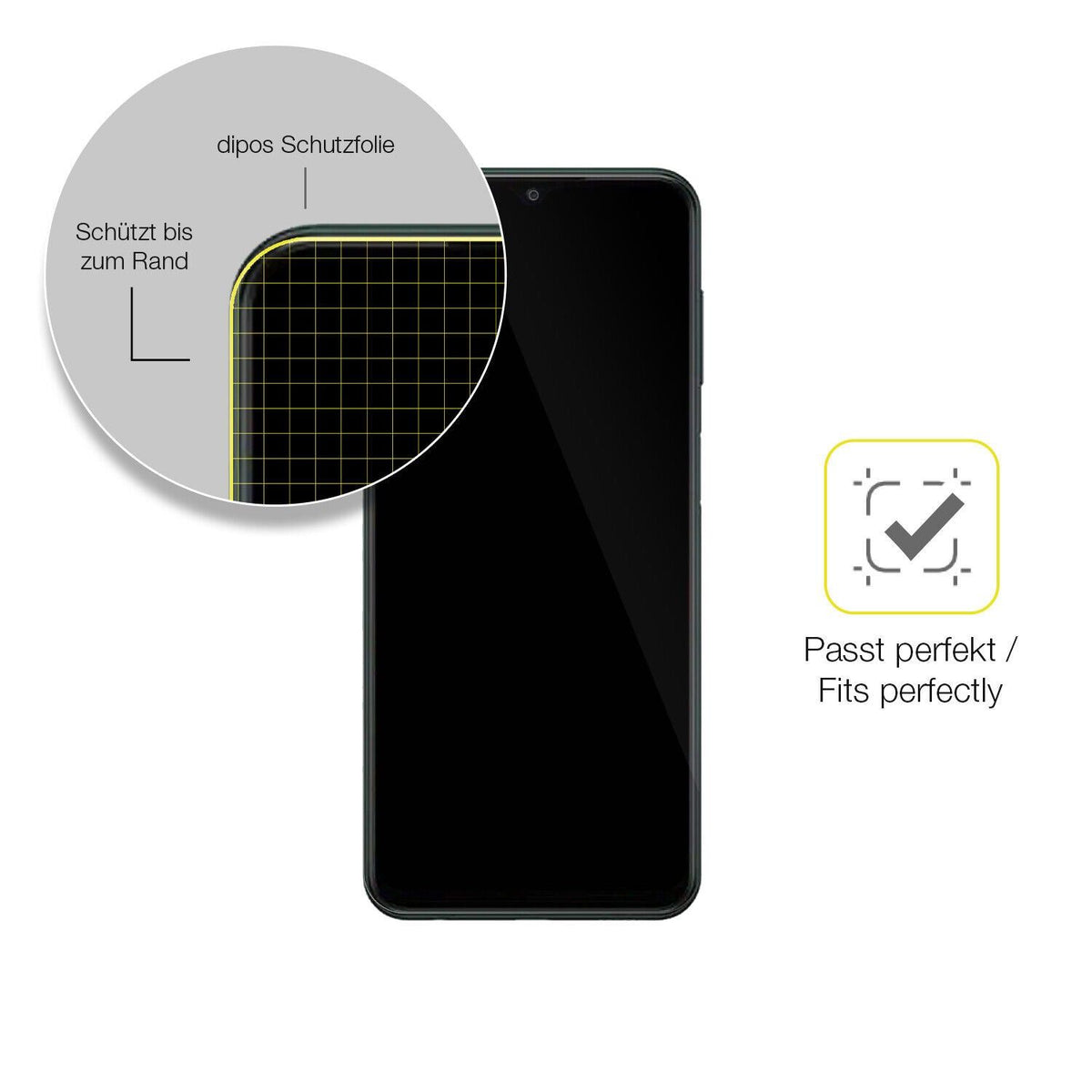 1x 3D Full Cover Schutzfolie für itel A60