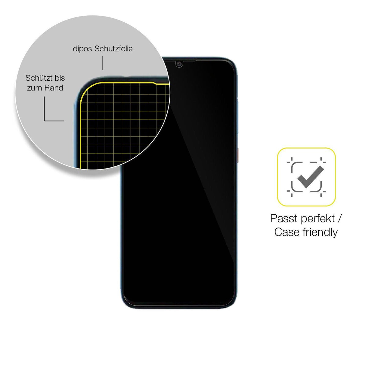 1x 3D Full Cover Schutzfolie für Walton Primo GH10i