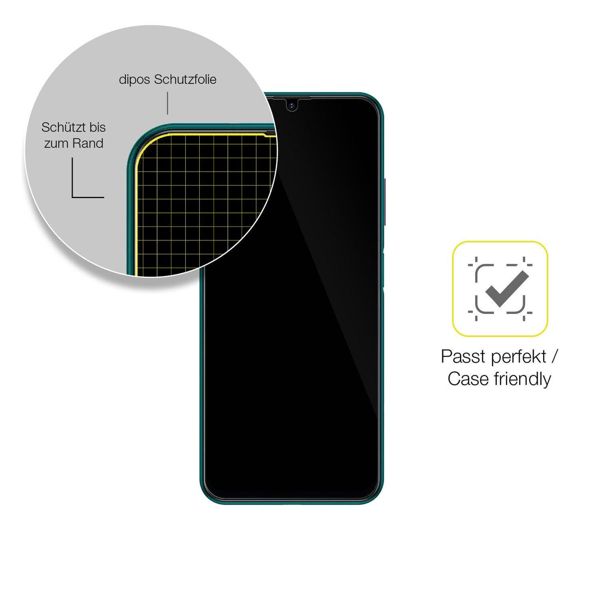 1x 3D Full Cover Schutzfolie für Philips S706