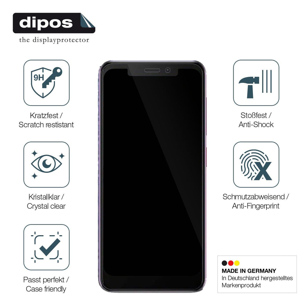1x 9H Schutzfolie für Vodafone Smart N10 Panzerfolie