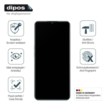 1x 9H Schutzfolie matt für Oppo A58 Panzerfolie