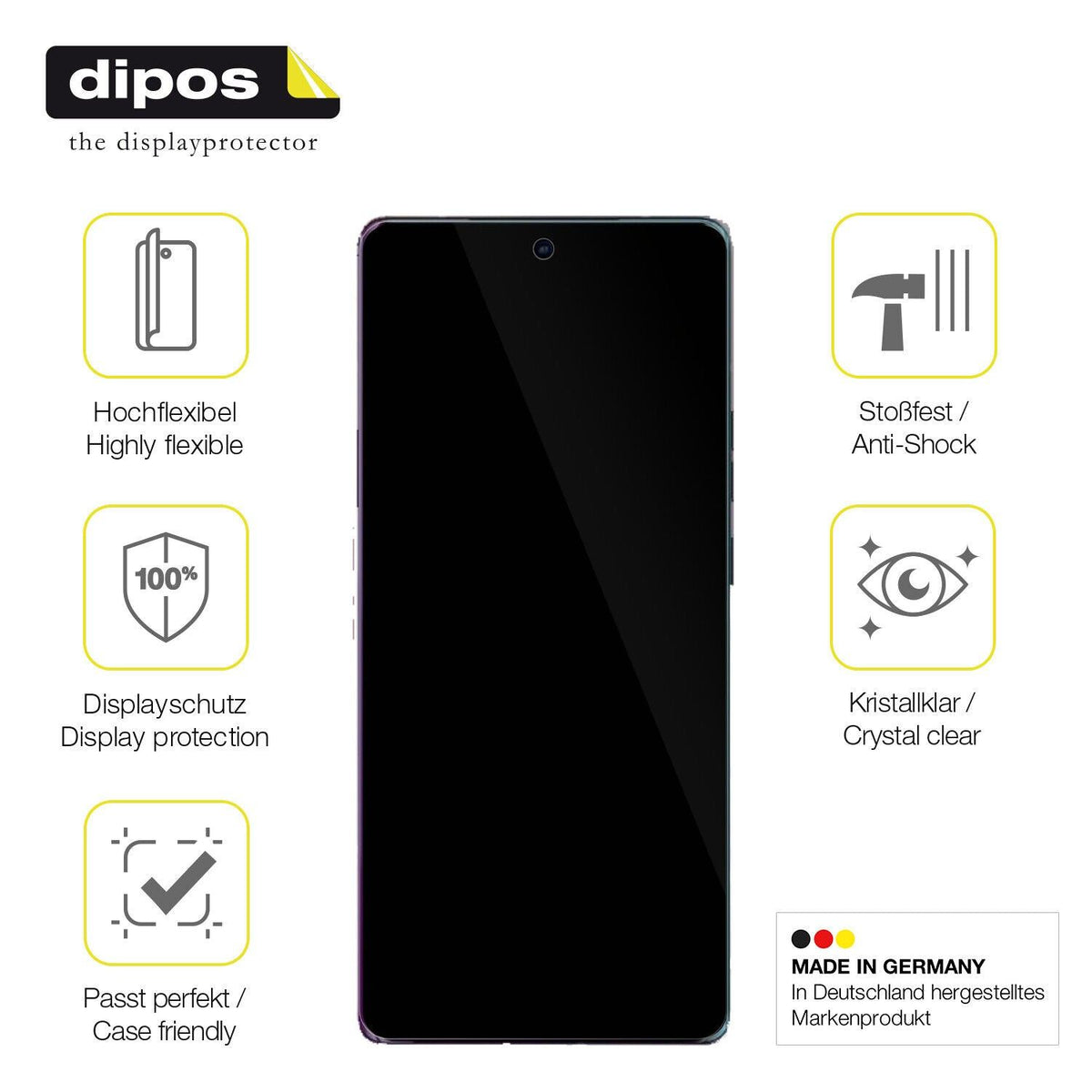 1x 3D Full Cover Schutzfolie für MOTOROLA Moto Edge 40 Pro