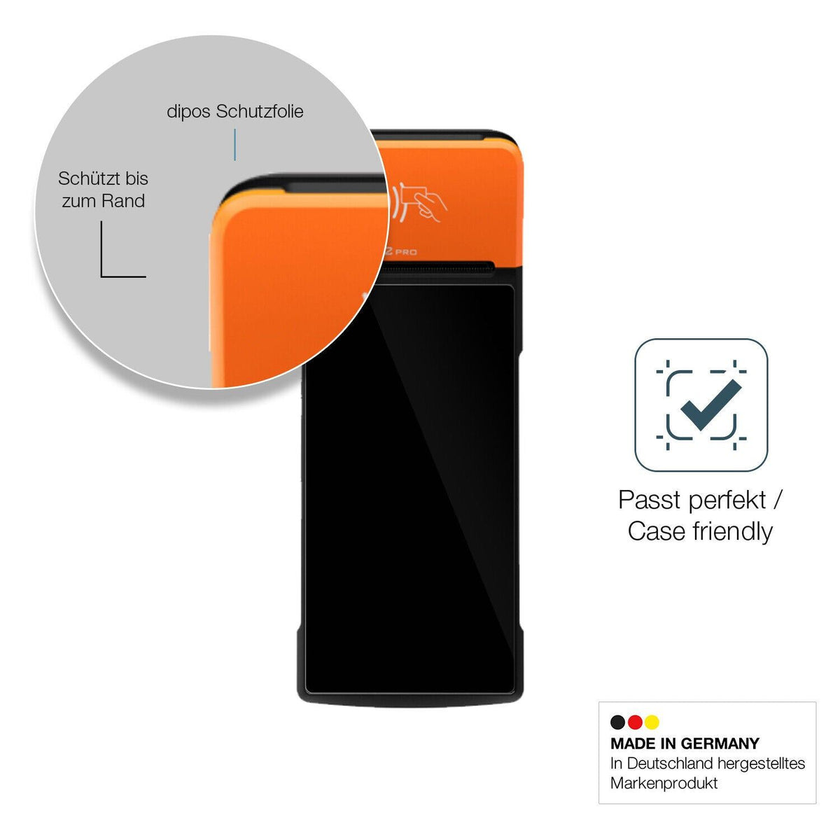 1x 9H Schutzfolie für Sunmi V2 Pro Panzerfolie