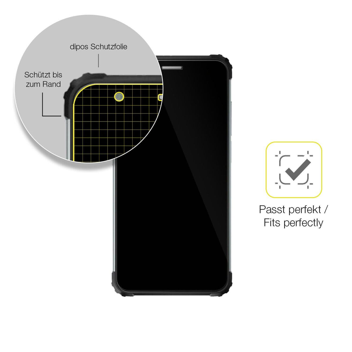 1x 3D Full Cover Schutzfolie für Blackview BV6600E