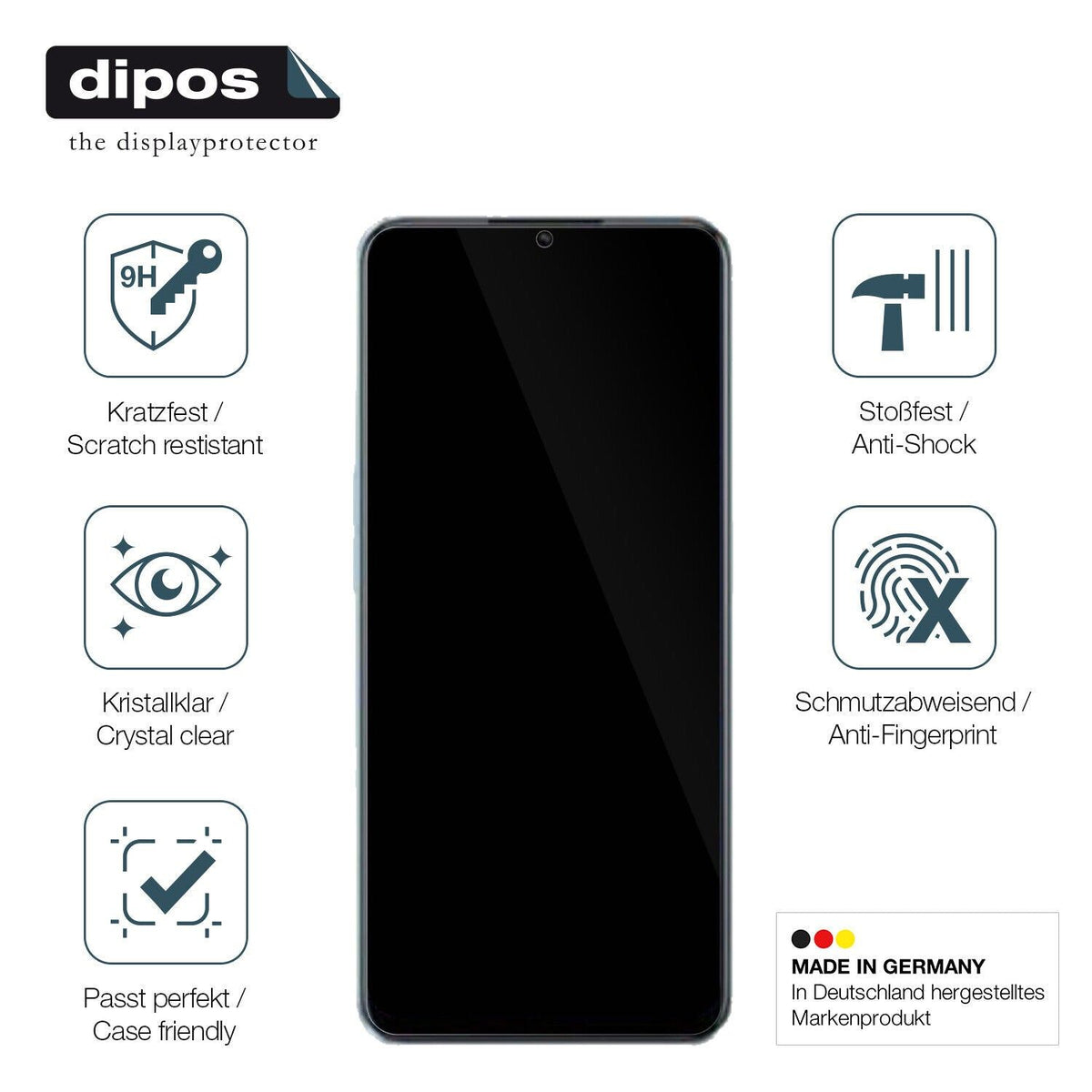 1x 9H Schutzfolie für OPPO A58x Panzerfolie