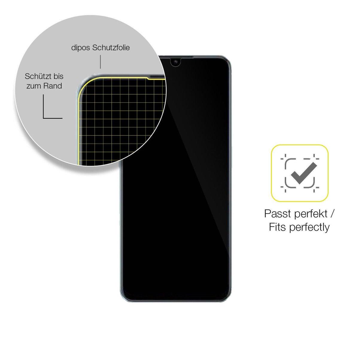 1x 3D Full Cover Schutzfolie für OPPO A58x