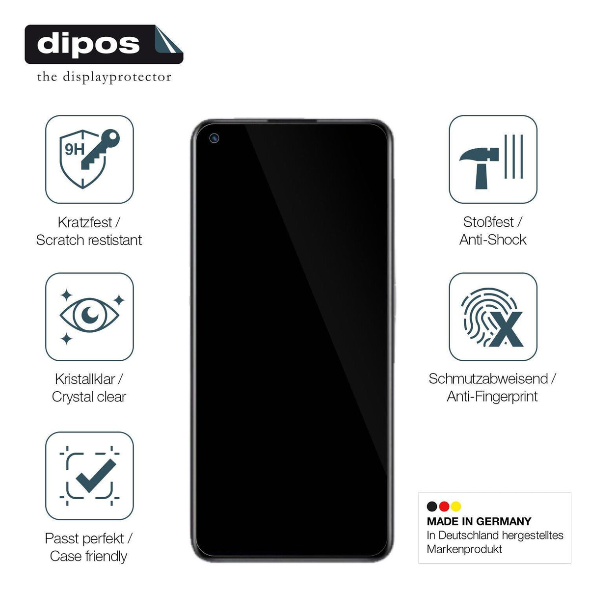 1x 9H Schutzfolie für Realme Q5 Pro Panzerfolie