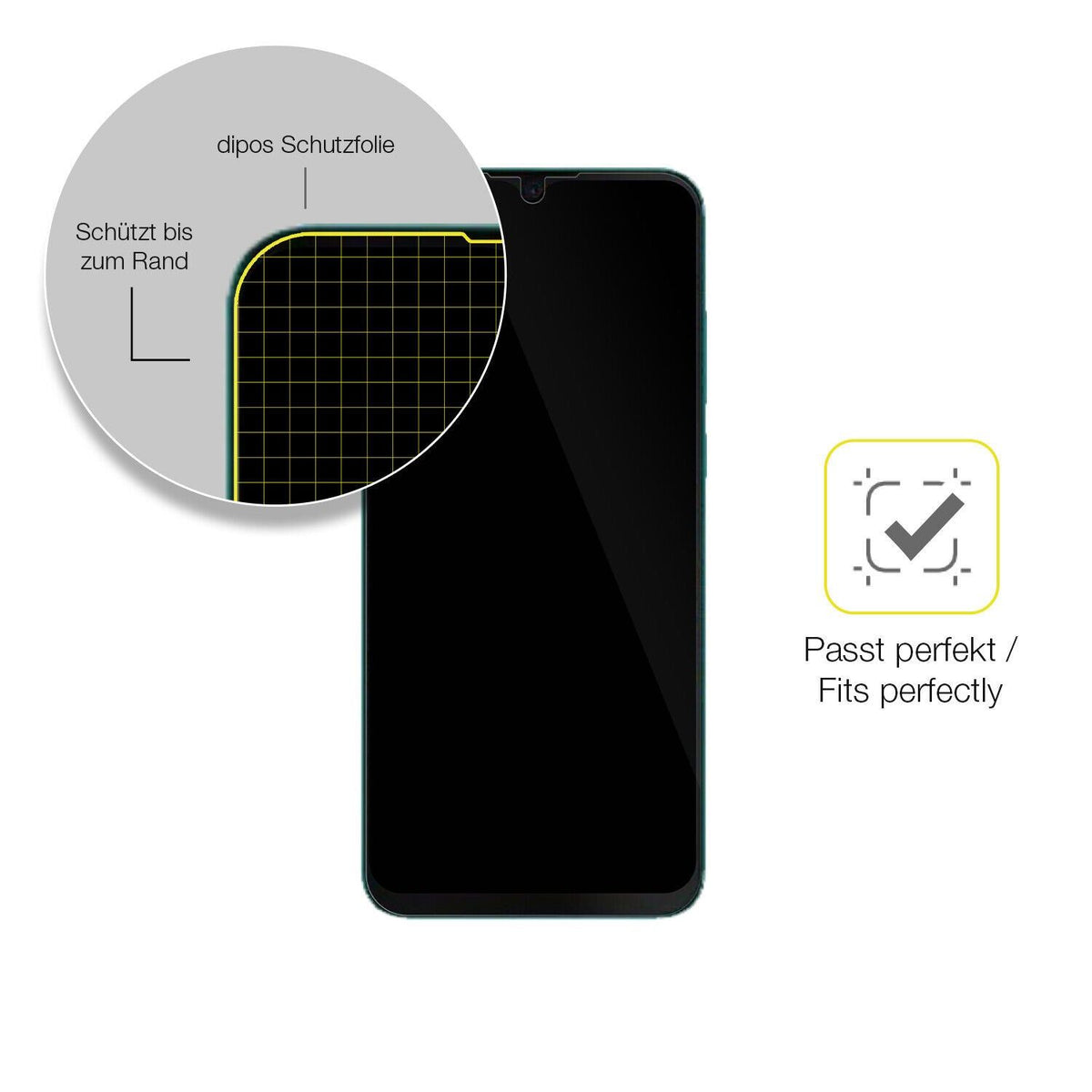 1x 3D Full Cover Schutzfolie für Micromax In 2b