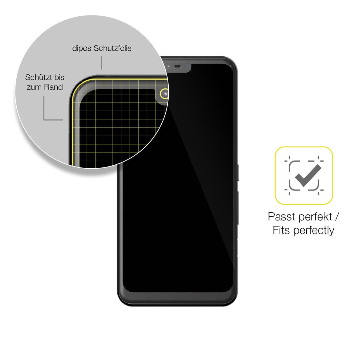 1x 3D Full Cover Schutzfolie für Fujitsu Arrows U