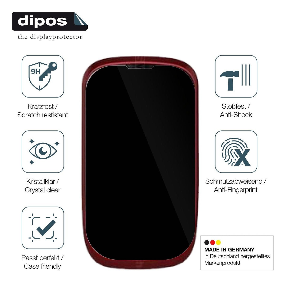 1x 9H Schutzfolie für Coolpad 8020 Panzerfolie