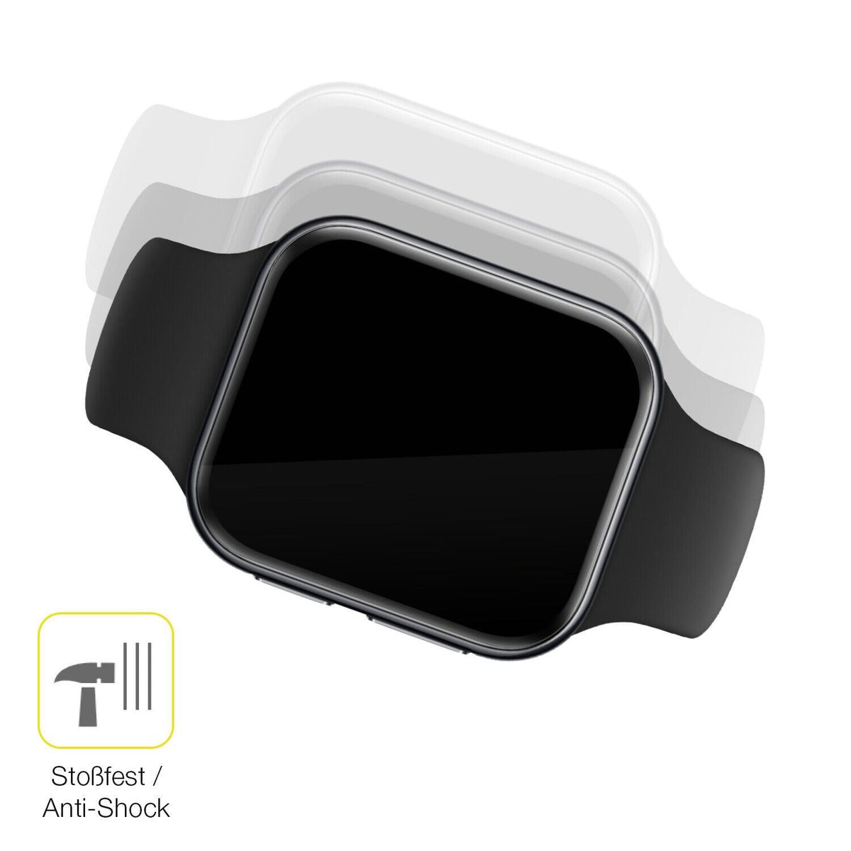 1x 3D Full Cover Schutzfolie für OPPO Watch 3