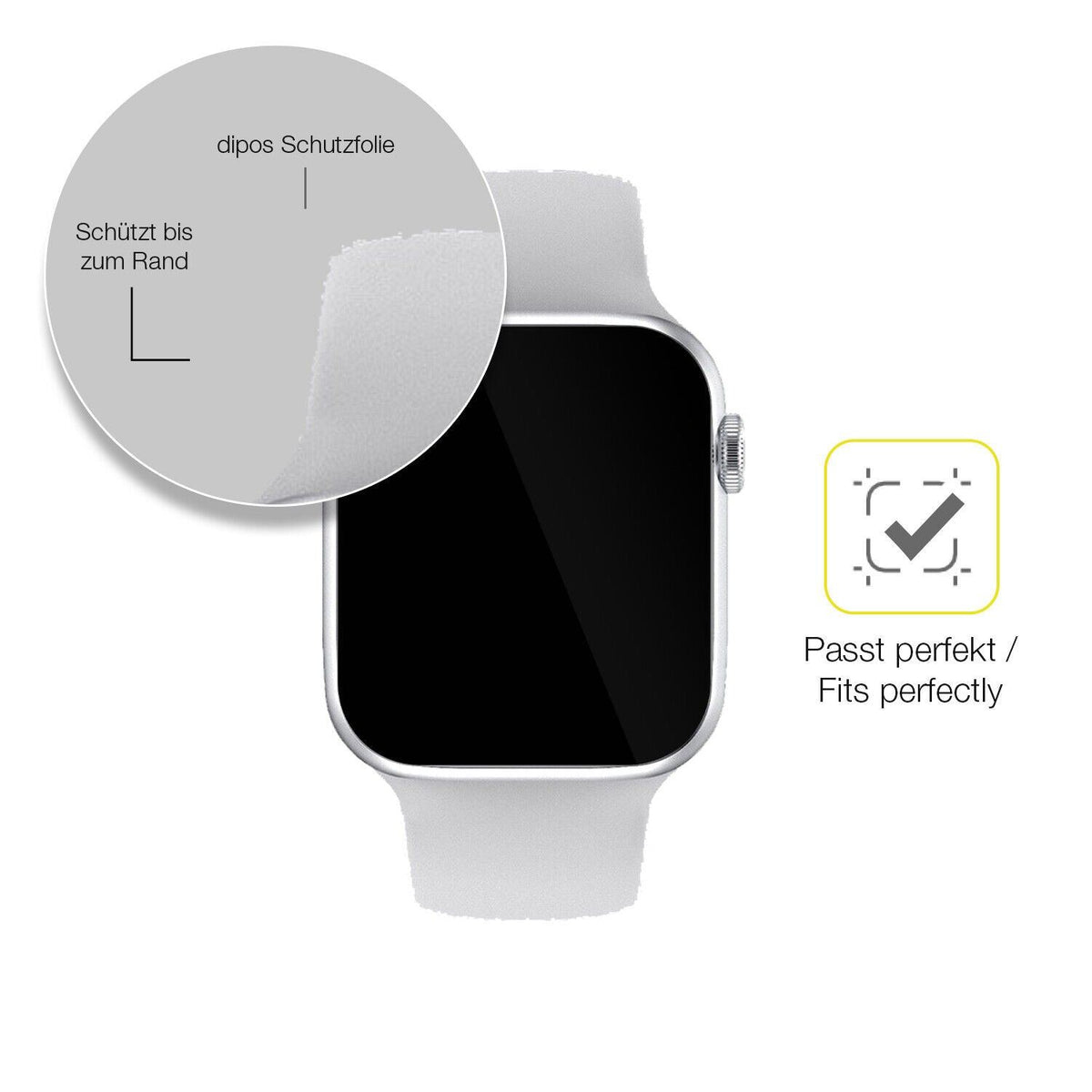 1x 3D Full Cover Schutzfolie für Iwo Watch 7 Pro