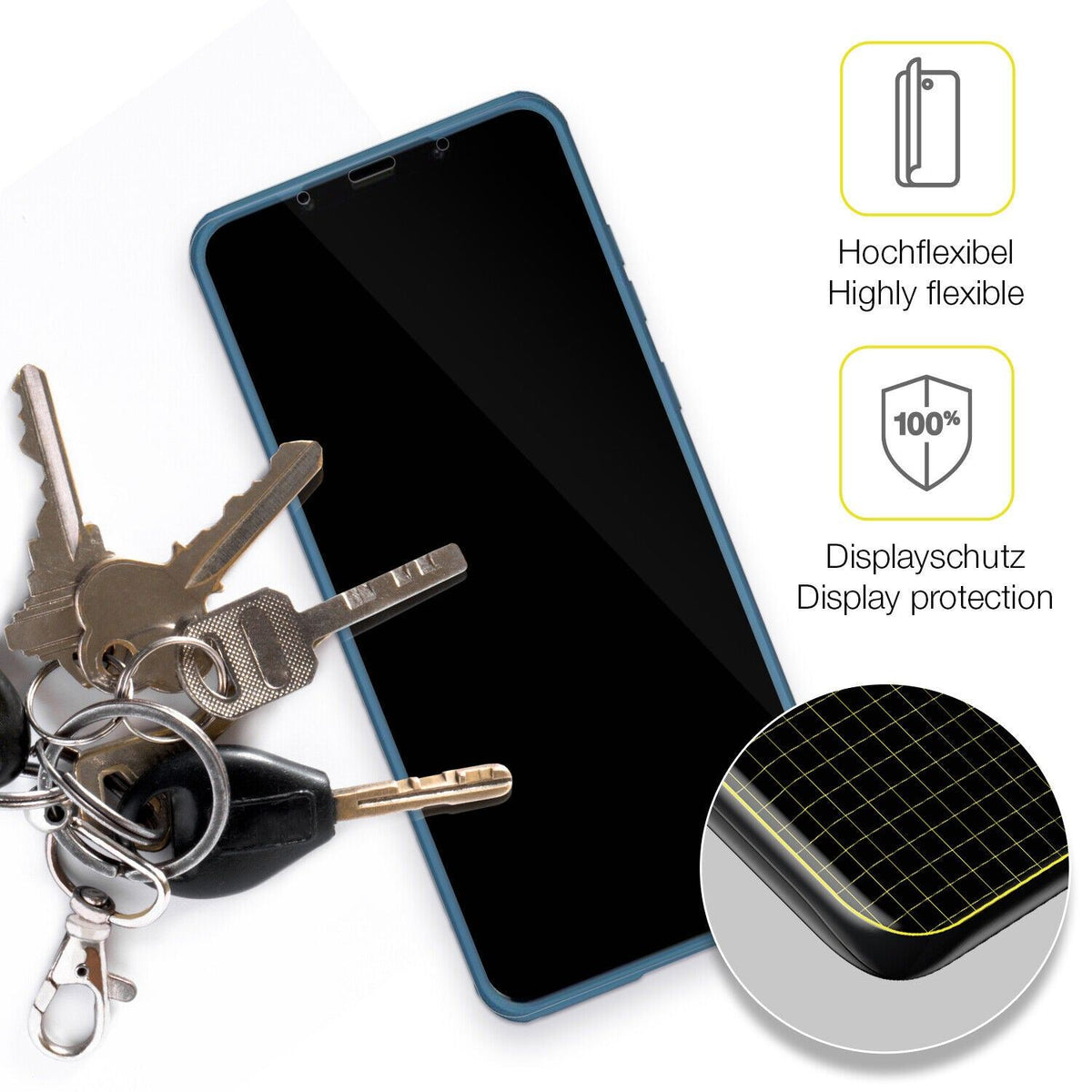 1x 3D Full Cover Schutzfolie für Huawei Mate 50 Pro