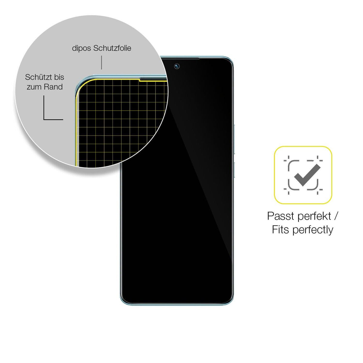 1x 3D Full Cover Schutzfolie für Vivo V25 Pro