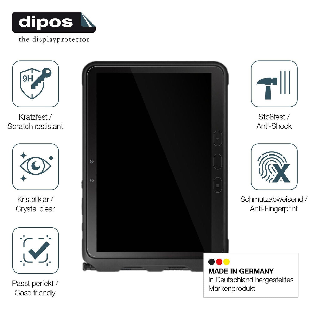1x 9H Schutzfolie für Samsung Galaxy Tab Active 4 Pro Panzerfolie