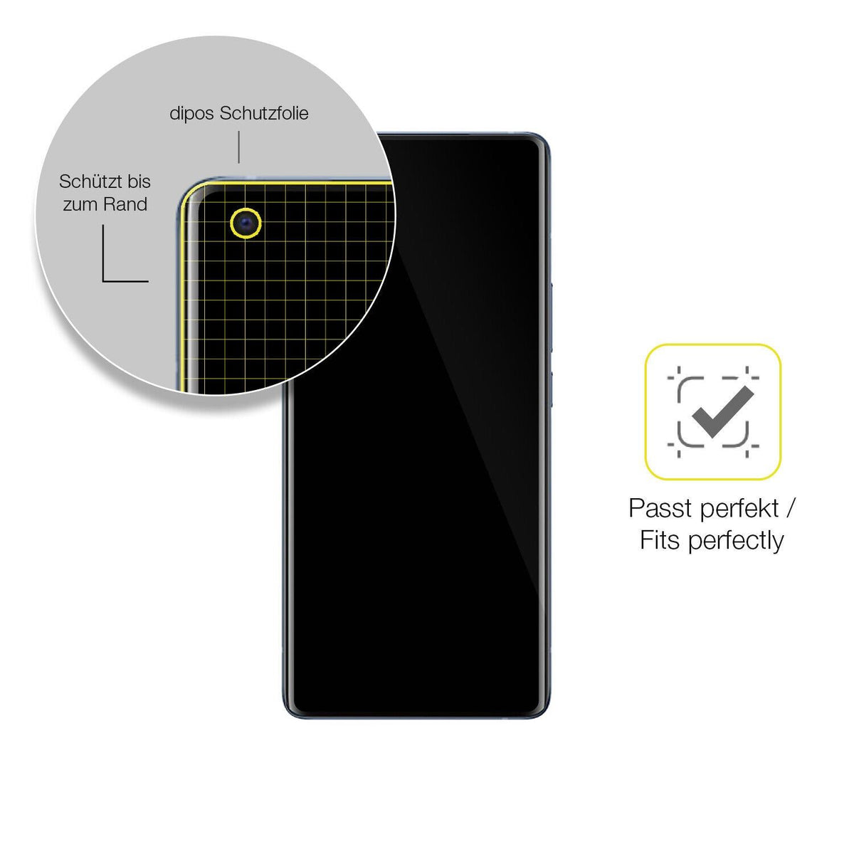 1x 3D Full Cover Schutzfolie für VIVO X50 Pro Plus