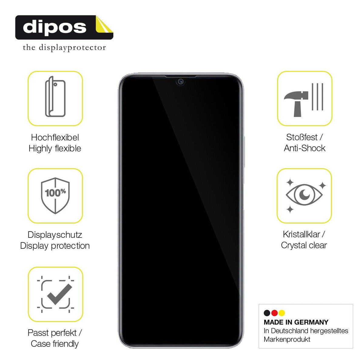 1x 3D Full Cover Schutzfolie für HUAWEI Enjoy 50