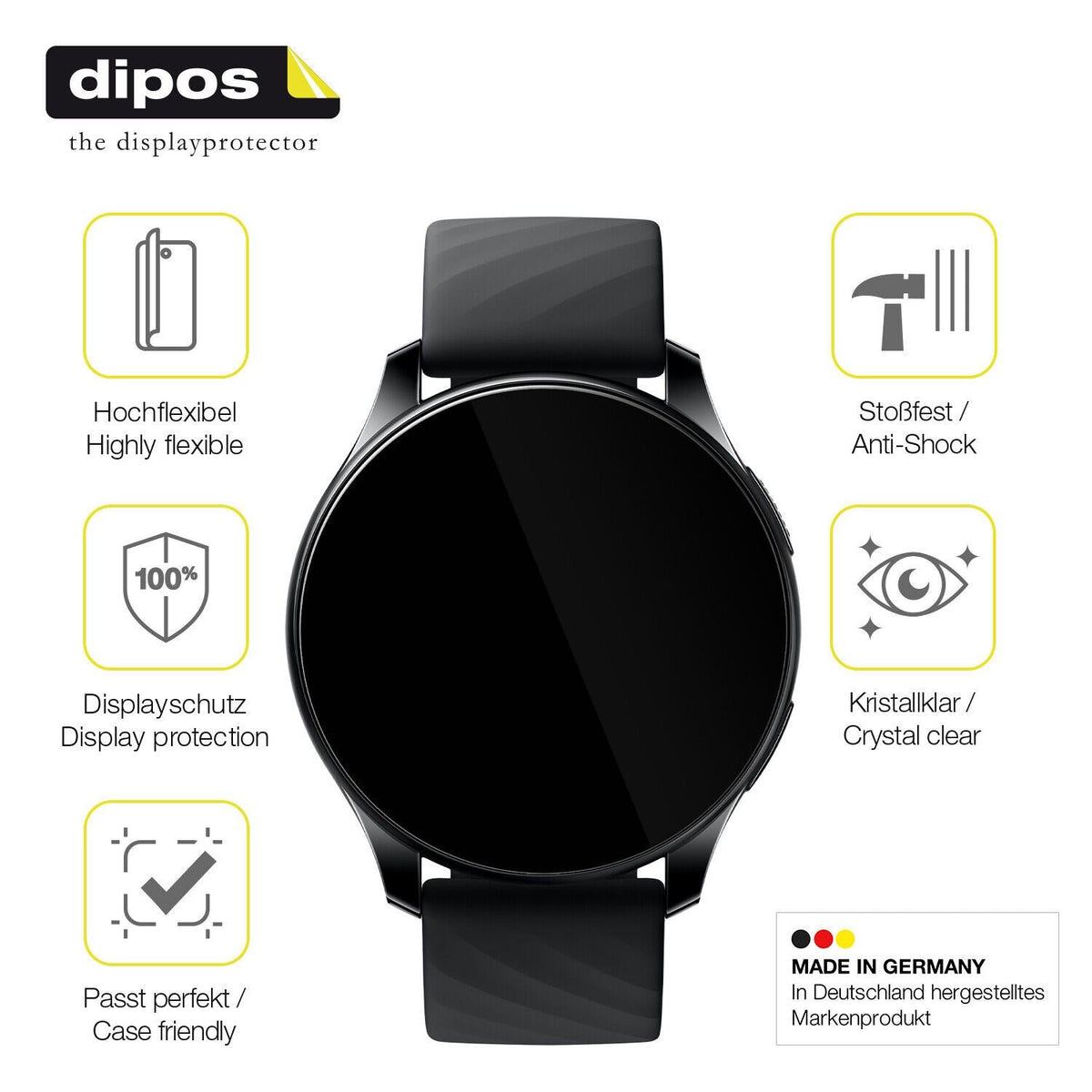 1x 3D Full Cover Schutzfolie für OnePlus Nord Smartwatch