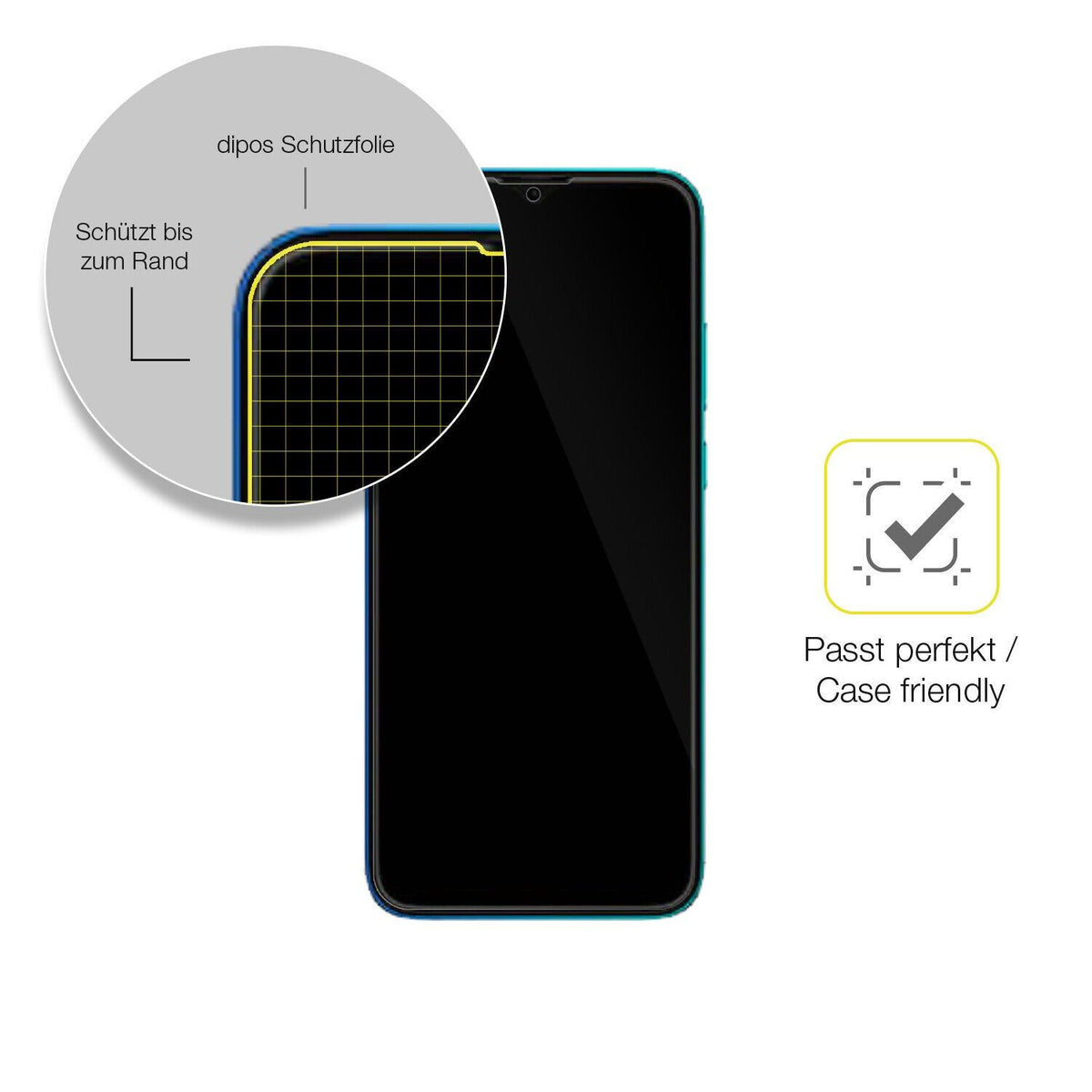 1x 3D Full Cover Schutzfolie für Hisense E60 Lite