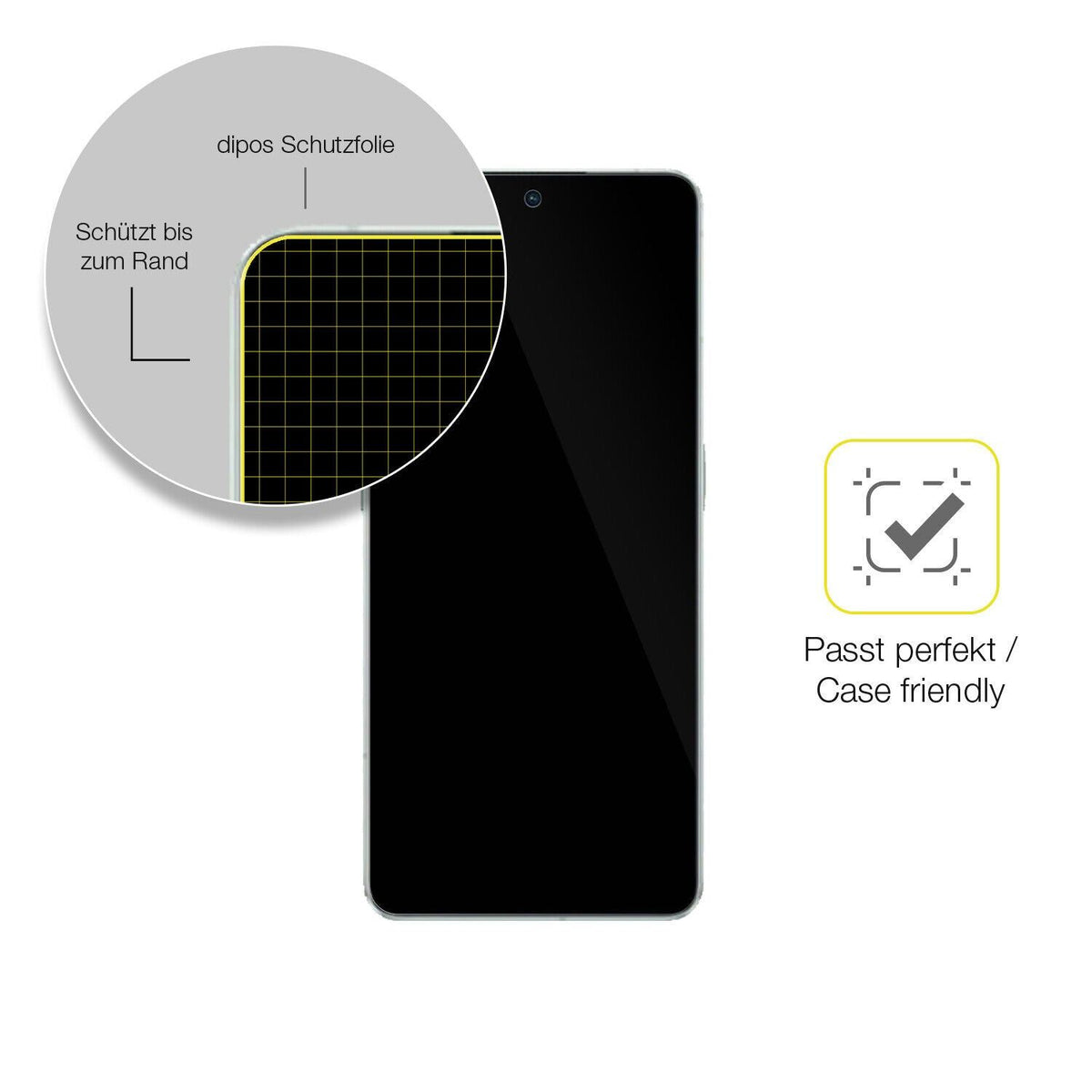 2x 3D Full Cover Schutzfolie für Oppo Reno8 Pro Plus