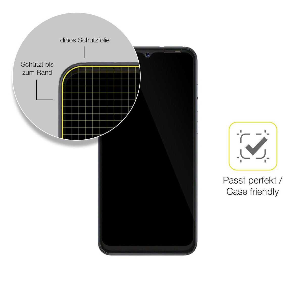2x 3D Full Cover Schutzfolie für Tecno POP 5P