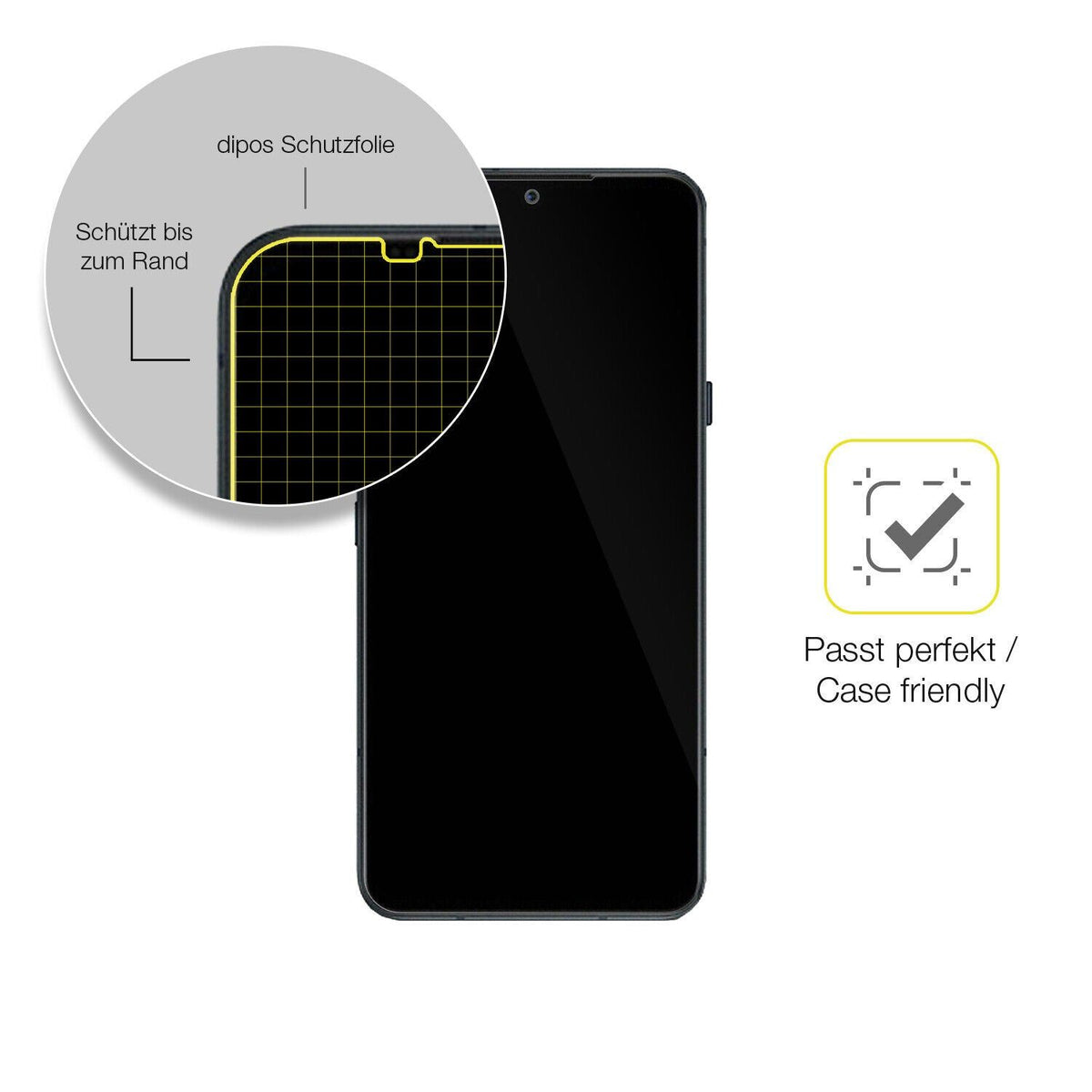 2x 3D Full Cover Schutzfolie für LG V50S ThinQ