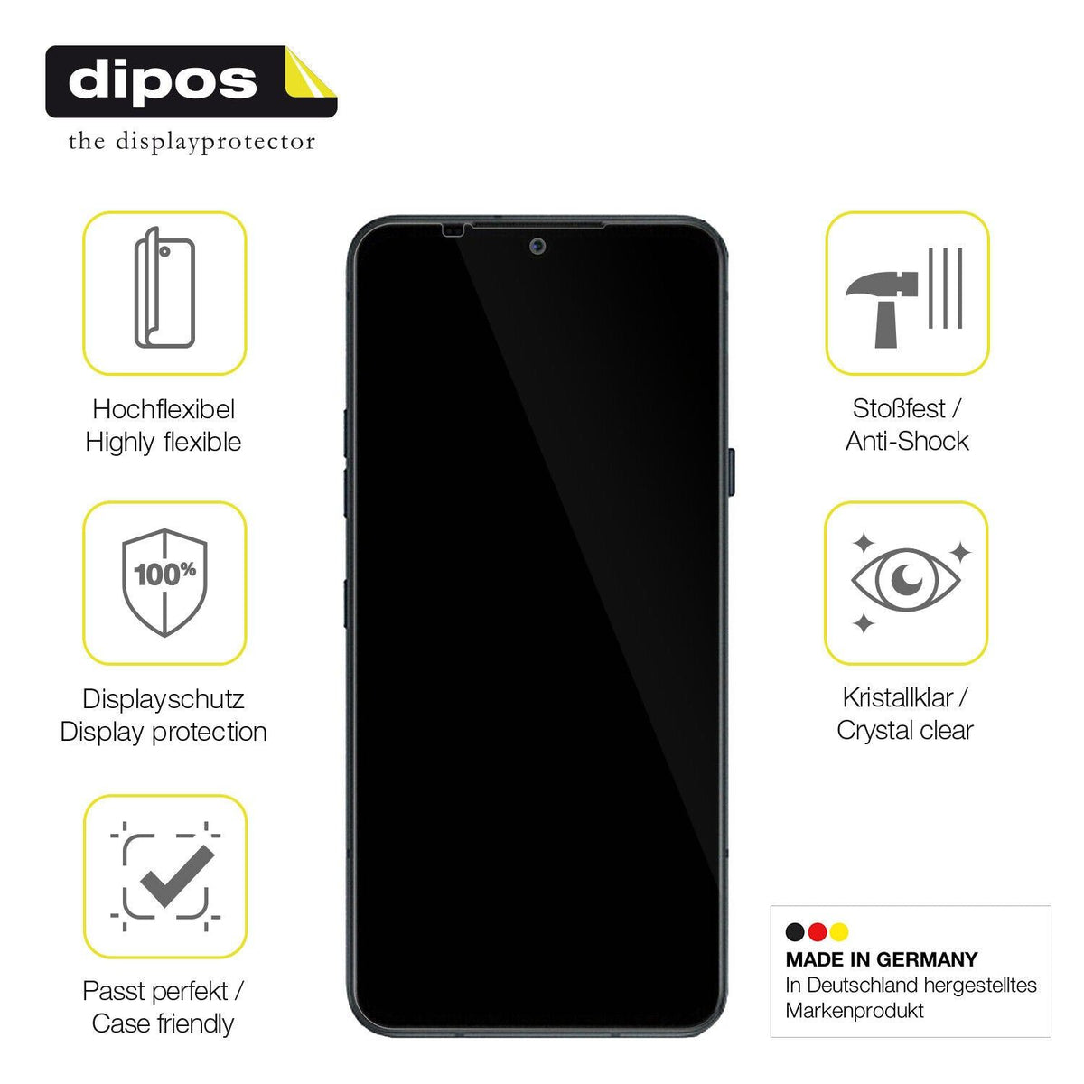 2x 3D Full Cover Schutzfolie für LG V50S ThinQ