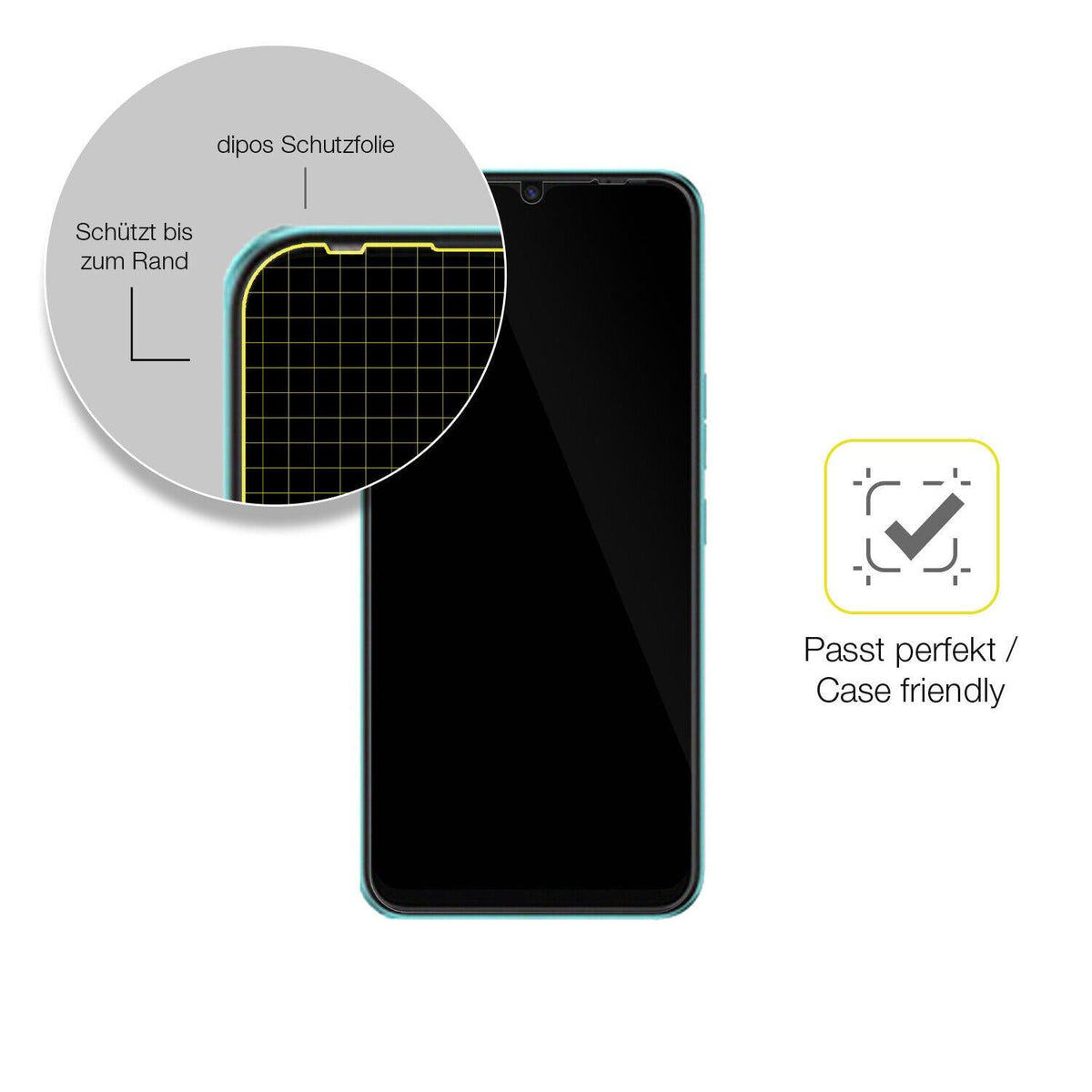 2x 3D Full Cover Schutzfolie für TECNO Spark 8C