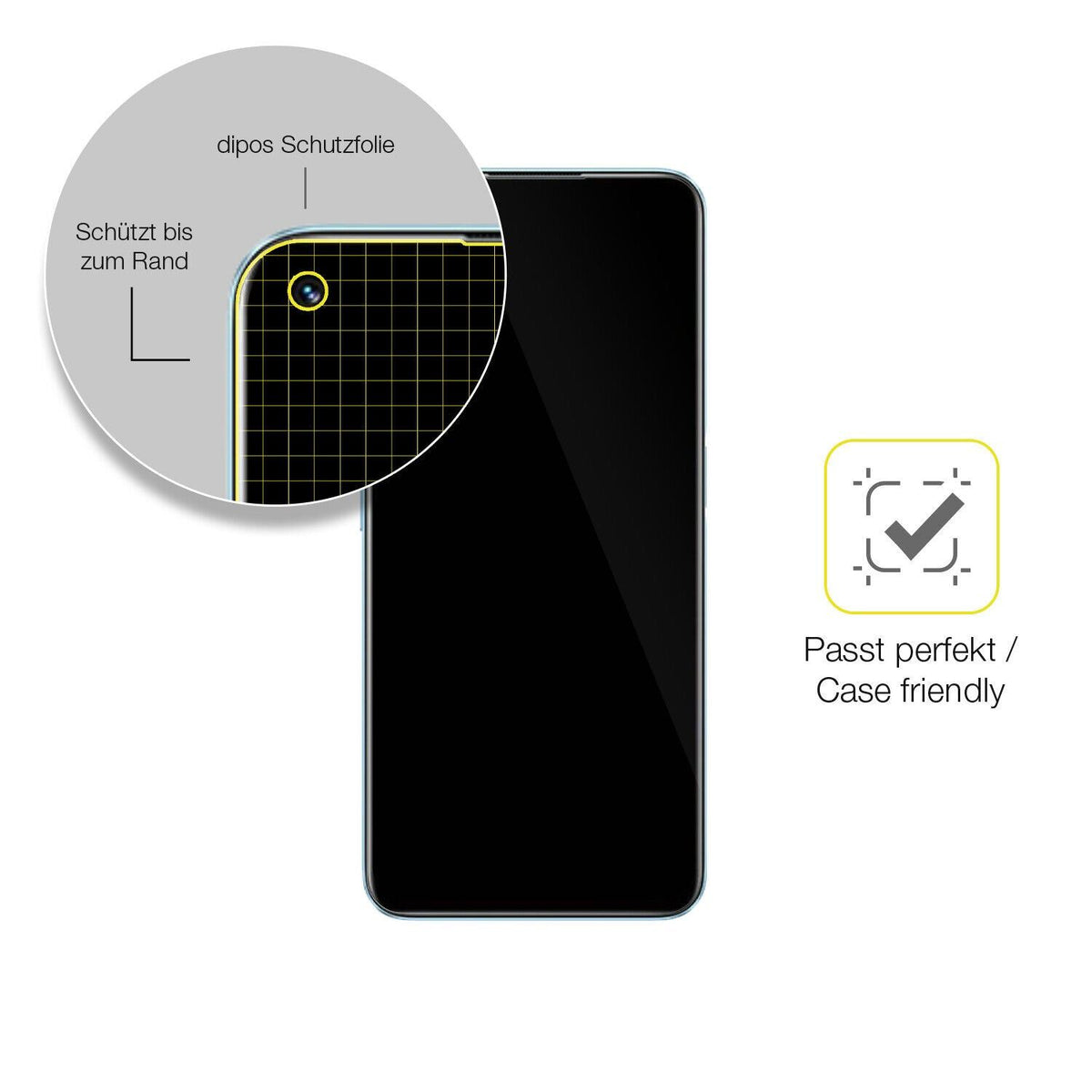 2x 3D Full Cover Schutzfolie für Realme 9 Pro