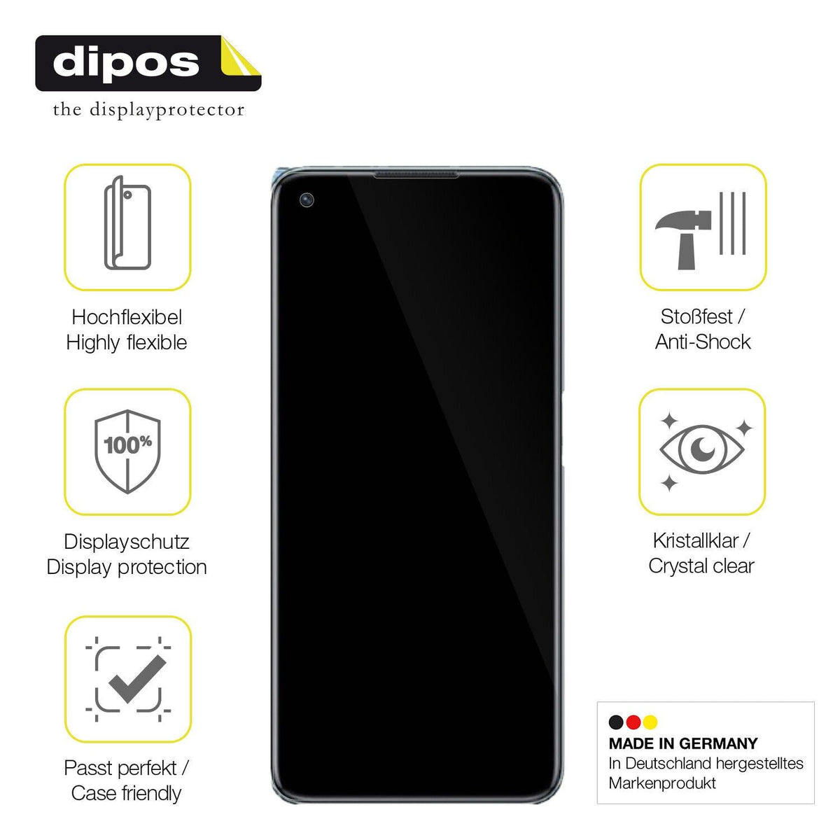 2x 3D Full Cover Schutzfolie für Oppo K10 5G