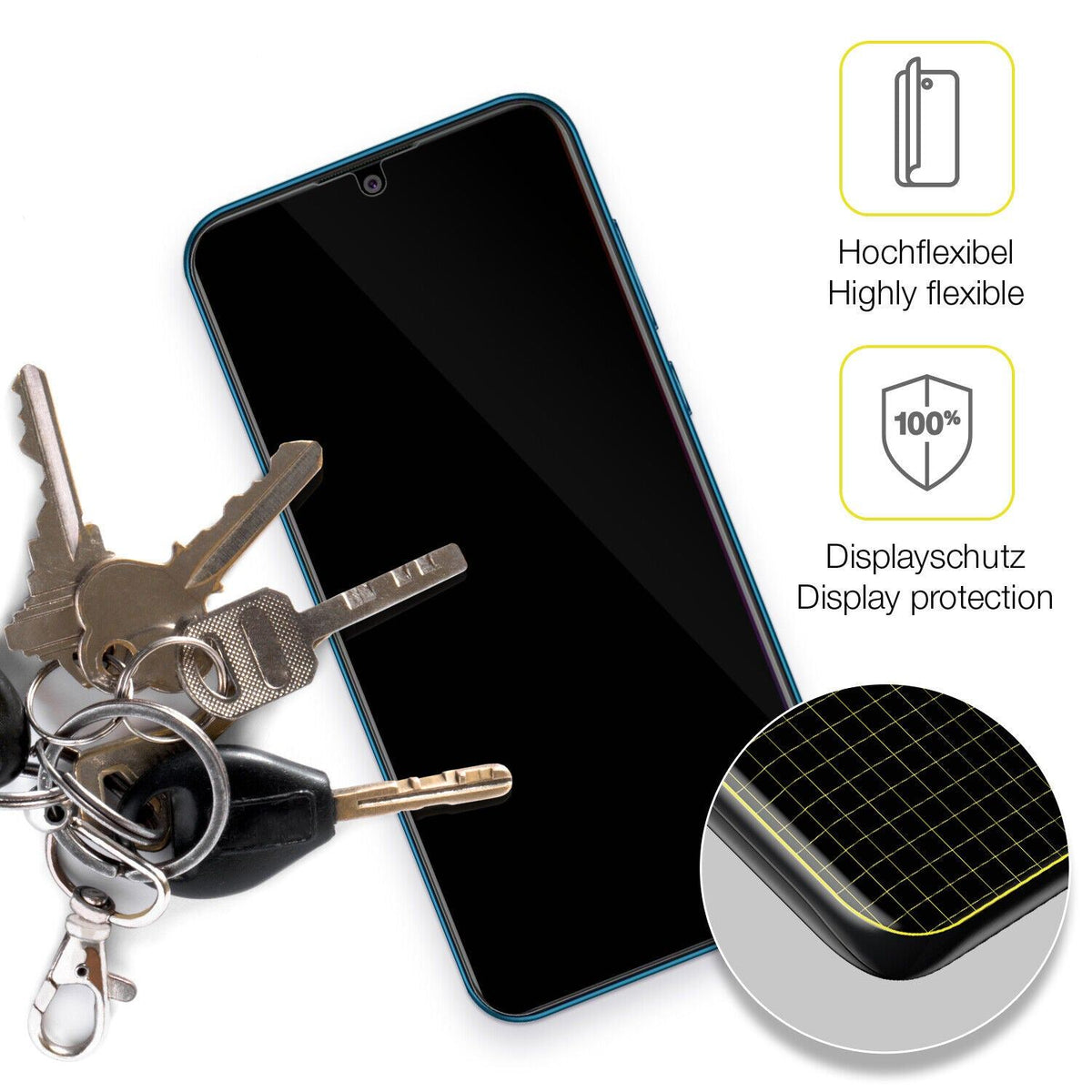 2x 3D Full Cover Schutzfolie für Coolpad Cool 5